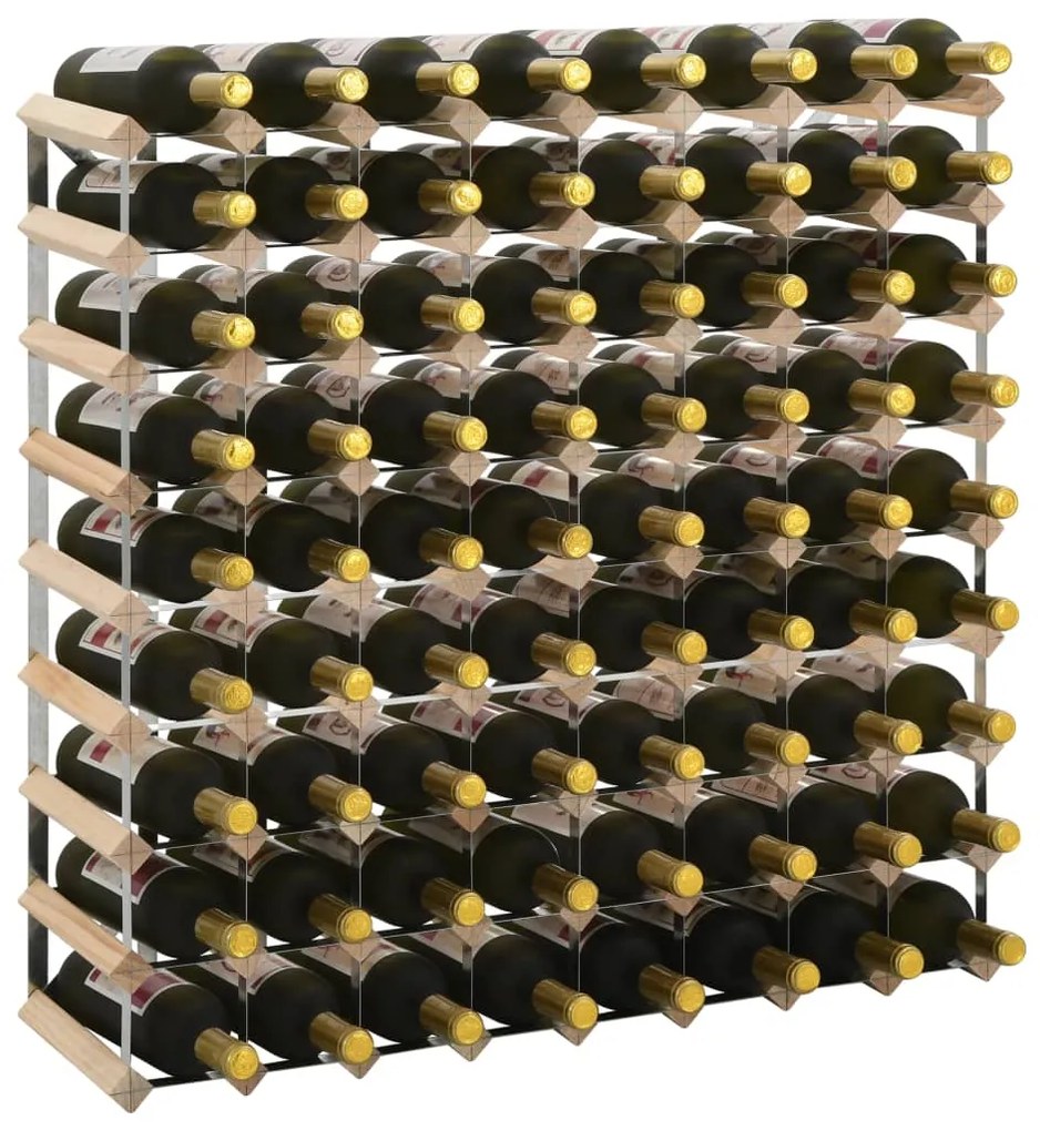 Portavini Da 72 Bottiglie İn Legno Massello Di Pino /