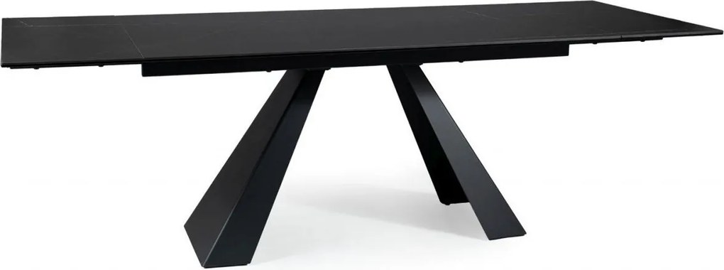 Tavolo allungabile Salvadore Ceramic SAHARA NOIR nero/nero opaco - L160-240 cm