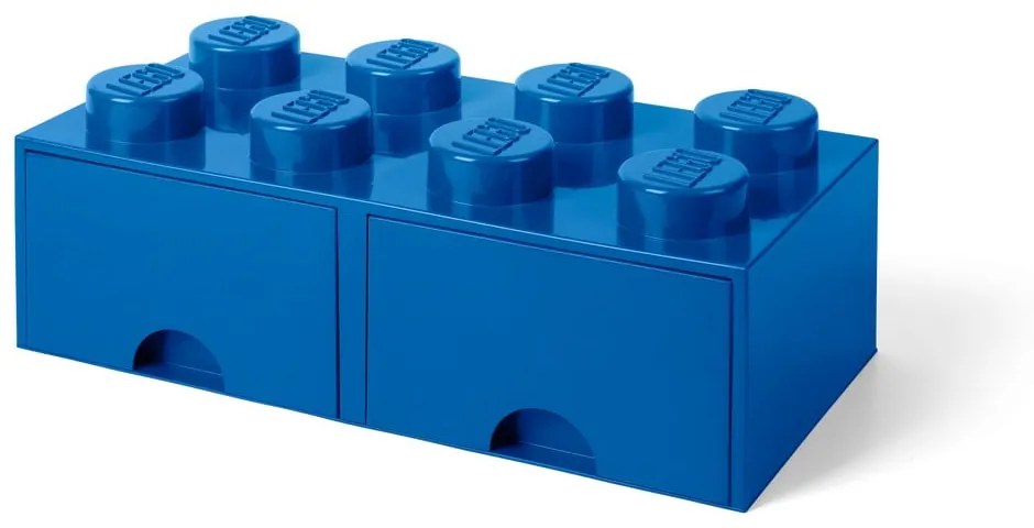 Scatola portaoggetti blu scuro con due cassetti - LEGO®