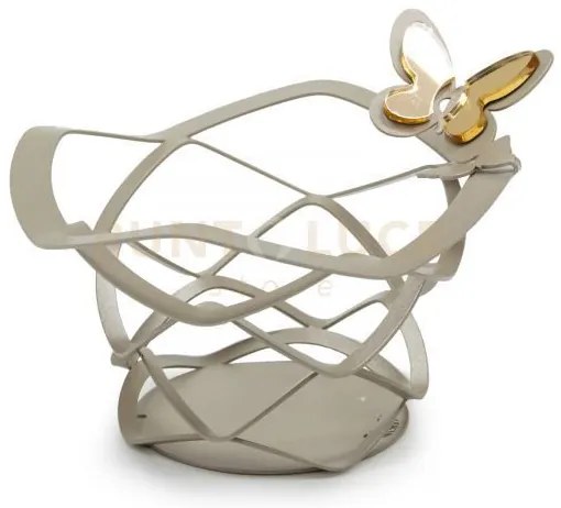 Cestino butterfly decorato sabbia in ferro e polimetilmetacrilato  ...