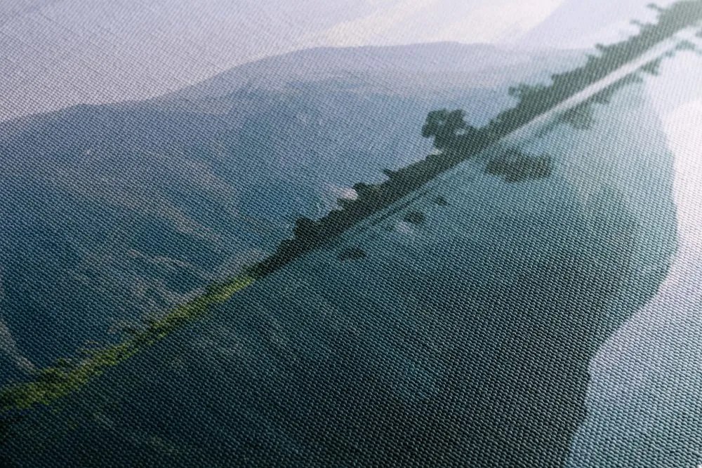 Stampa su tela – Scenografia dipinta del lago di montagna
