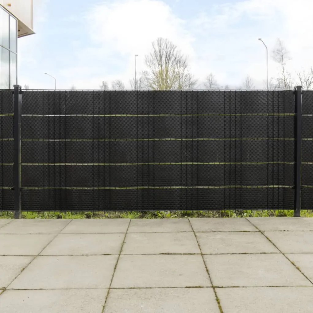 Schermi Da Balcone 5 Pz Neri 255x19 Cm İn Polyrattan /