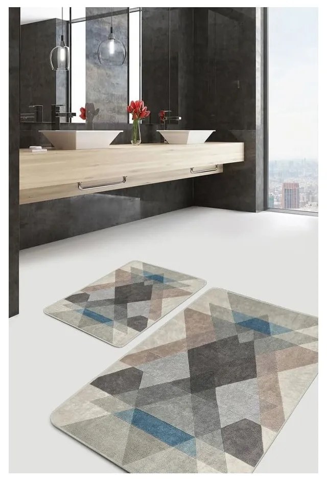 Set di tappetini per il bagno in velluto 2 pz 60x100 cm – Mila Home