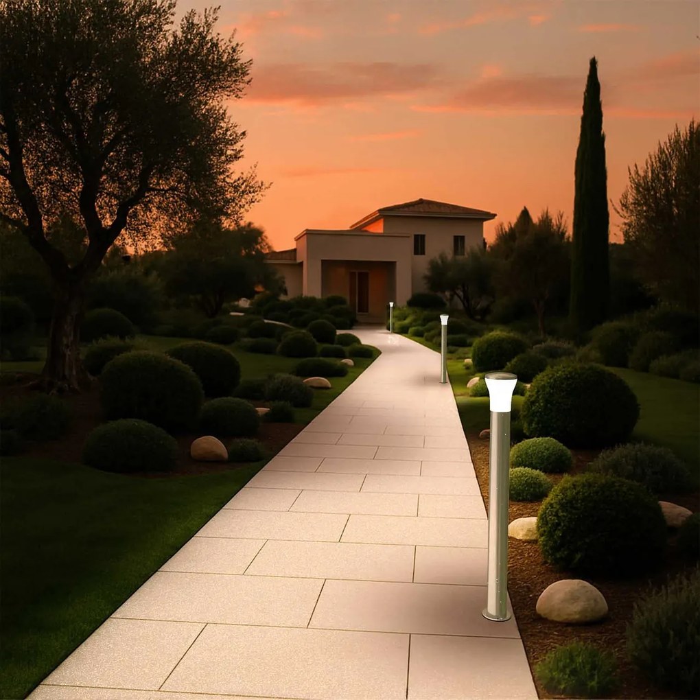 Paletto da Giardino 100cm Acciaio Inox IK06 IP54 E27 Serie DELTA