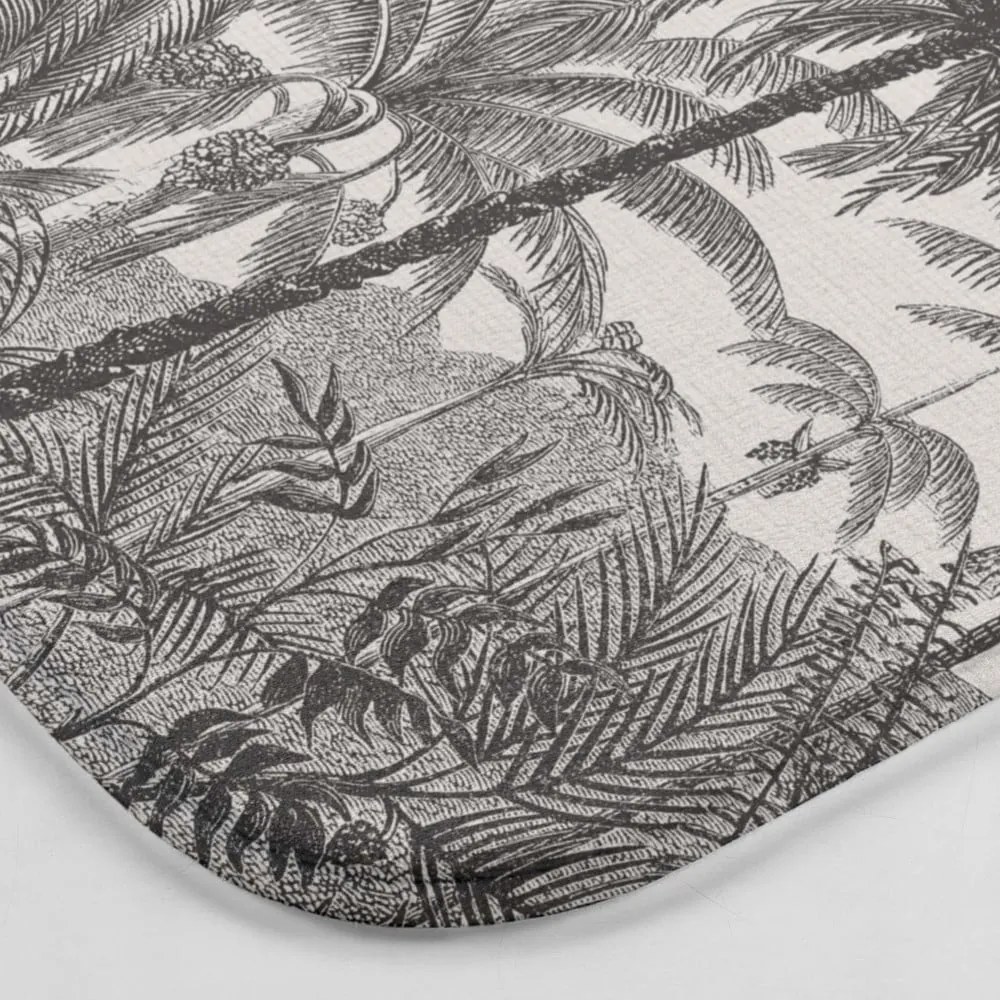 Tappetino da bagno nero e beige 45x45 cm Cocoty - douceur d'intérieur