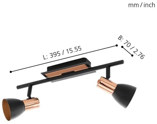 Eglo 94585 - Faretto LED BARNHAM 2xGU10/3,3W/230V