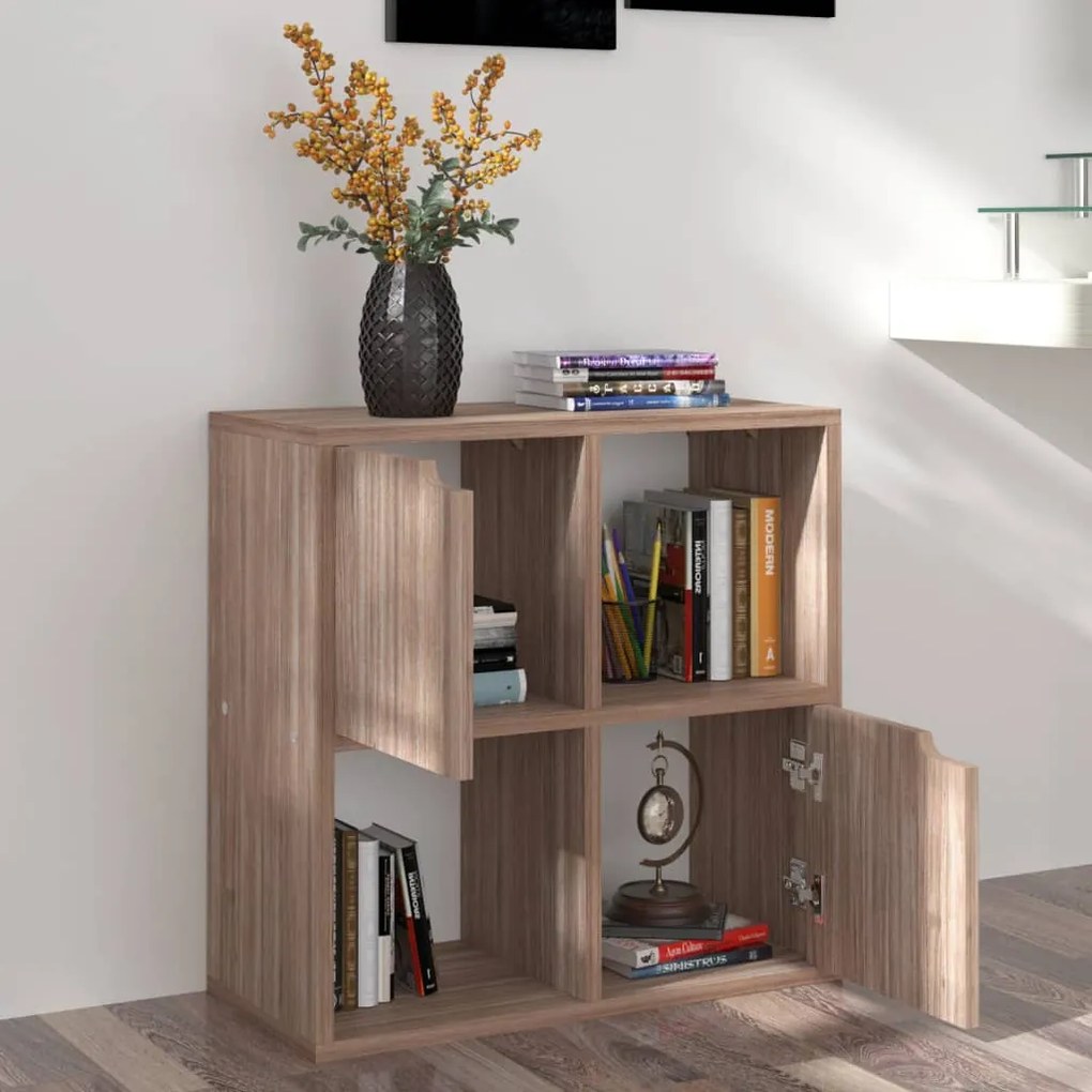 Libreria Grigio Rovere Sonoma 60x27,5x59,5cm Legno Multistrato /