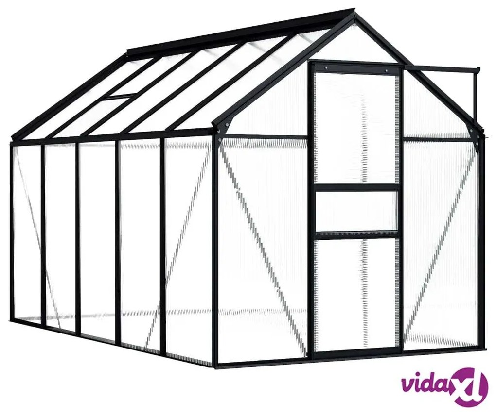 vidaXL Serra Antracite in Alluminio 5,89 m²