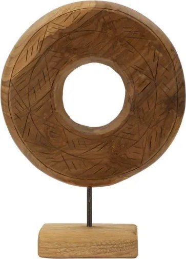 Scultura Dorat In Teak Riciclato Cm 28X10X38 (Pezzi Unici - Non Rip. In Serie)