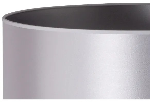 Duolla - Lampada con piedistallo CANNES 1xE27/15W/230V diametro 45 cm argento/bianco