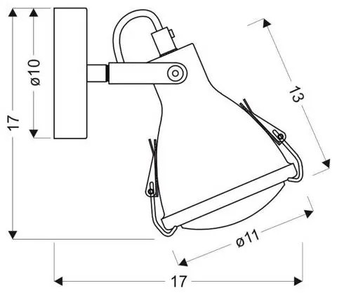 Luce Spot da parete CRODO 1xE14/40W/230V
