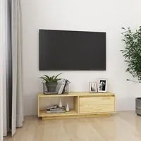 Mobile Porta TV 110x30x33,5 cm in Legno Massello di Pino 809888