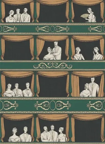 Fornasetti Tapete Teatro von Cole and Son - Racing Car Green
