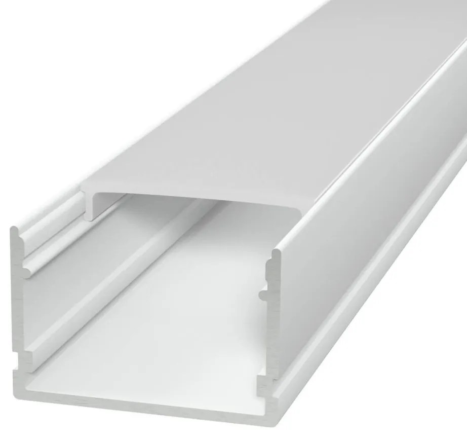 Profilo Lineare XL in Alluminio Bianco per 1-2 Strisce LED da 1m e 2m Variante Lunghezza Profilo 1 metro