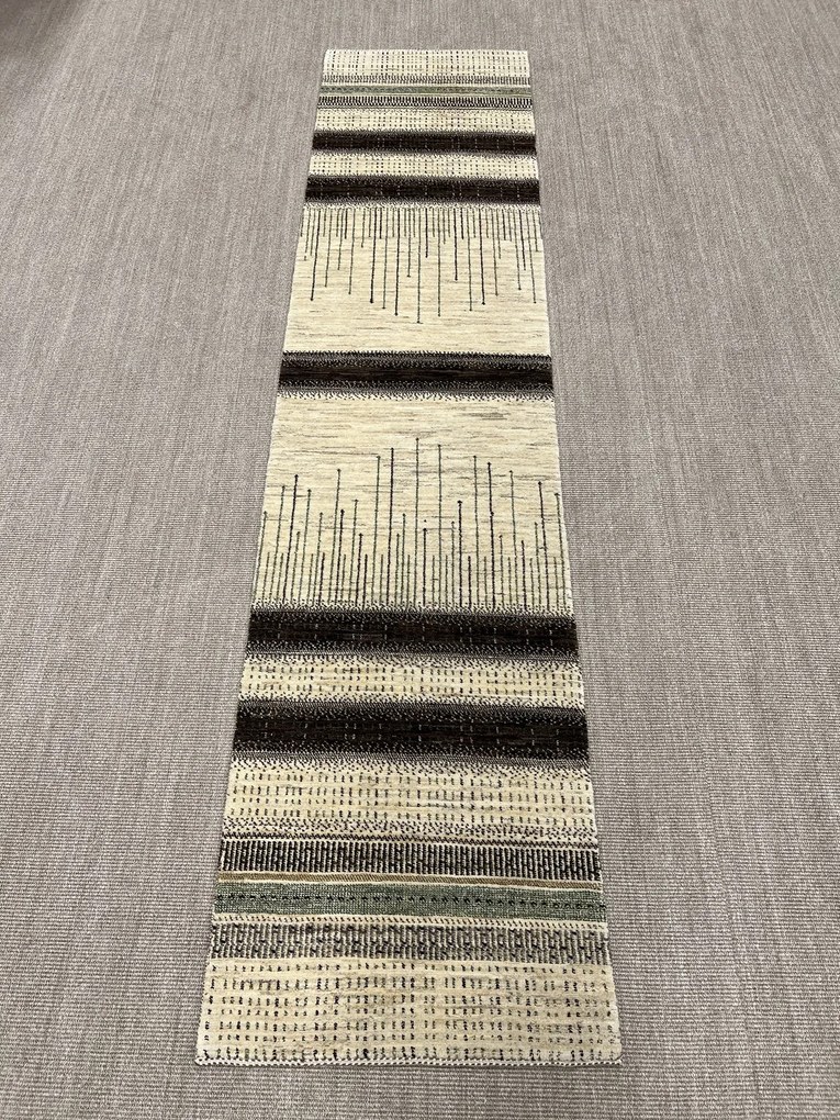 Loribaft Tappeto 80 x 350 Beige (Iran) Annodato A Mano