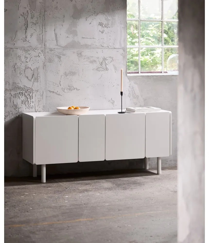 Cassettiera bianca 160x70x45 cm Bera – Unique Furniture