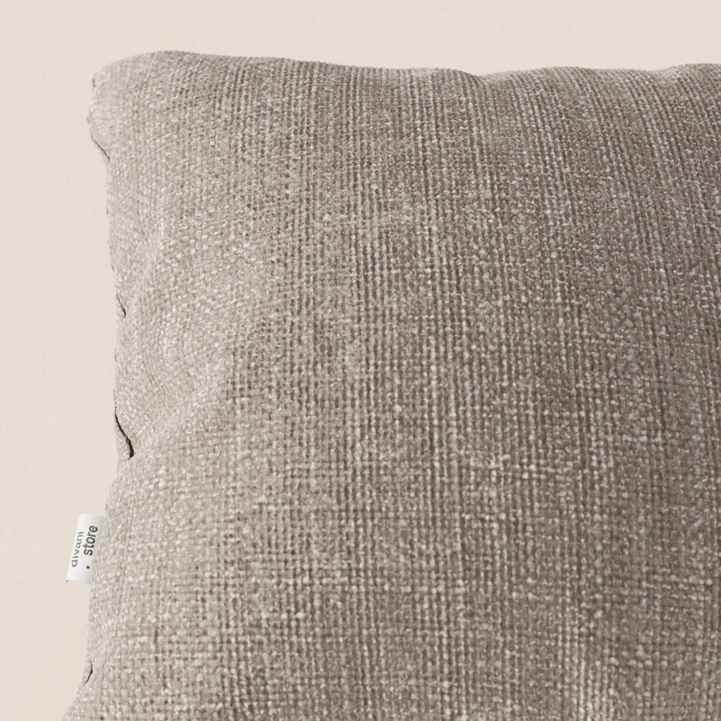 Lyon cuscino disponibile in diversi colori realizzato in morbido tessuto intrecciato impermeabile T06 tortora