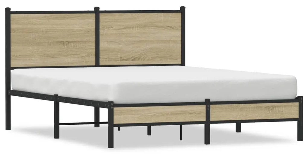 Giroletto Senza Materaso İn Metallo Rovere Sonoma 140x190 Cm /