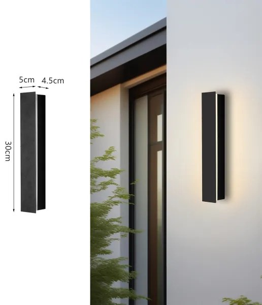 Brilagi - Applique da esterno LINEAR LED/8W/230V 3000K IP65 nero