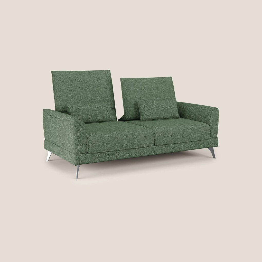 Tommy Divano relax con schienali traslanti in morbido tessuto fiammato T06 verde