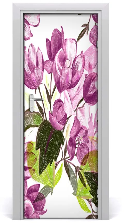 Rivestimento Per Porta Fiori viola 95x205 cm