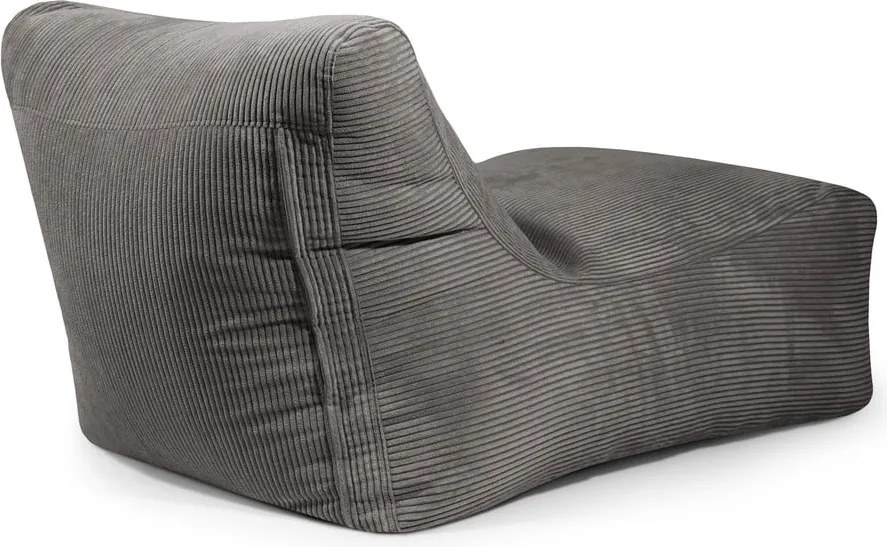 Puof a sacco color crema con rivestimento in velluto a coste Lounge 100 – SLOWDOWN