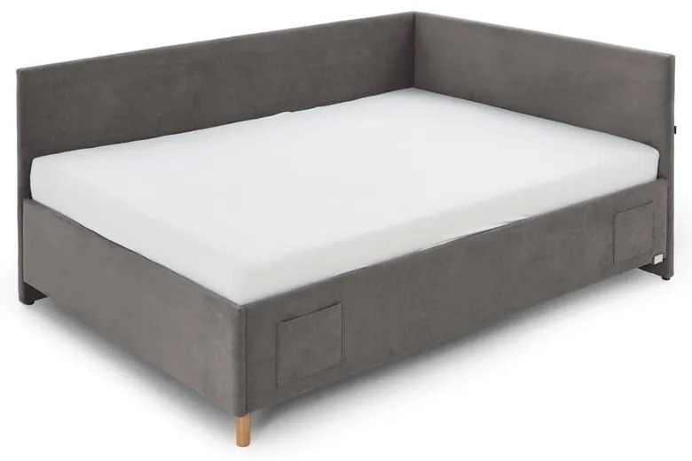 Letto da bambini con sponde color antracite imbottito rete non inclusa 140x200 cm Cool – Meise Möbel