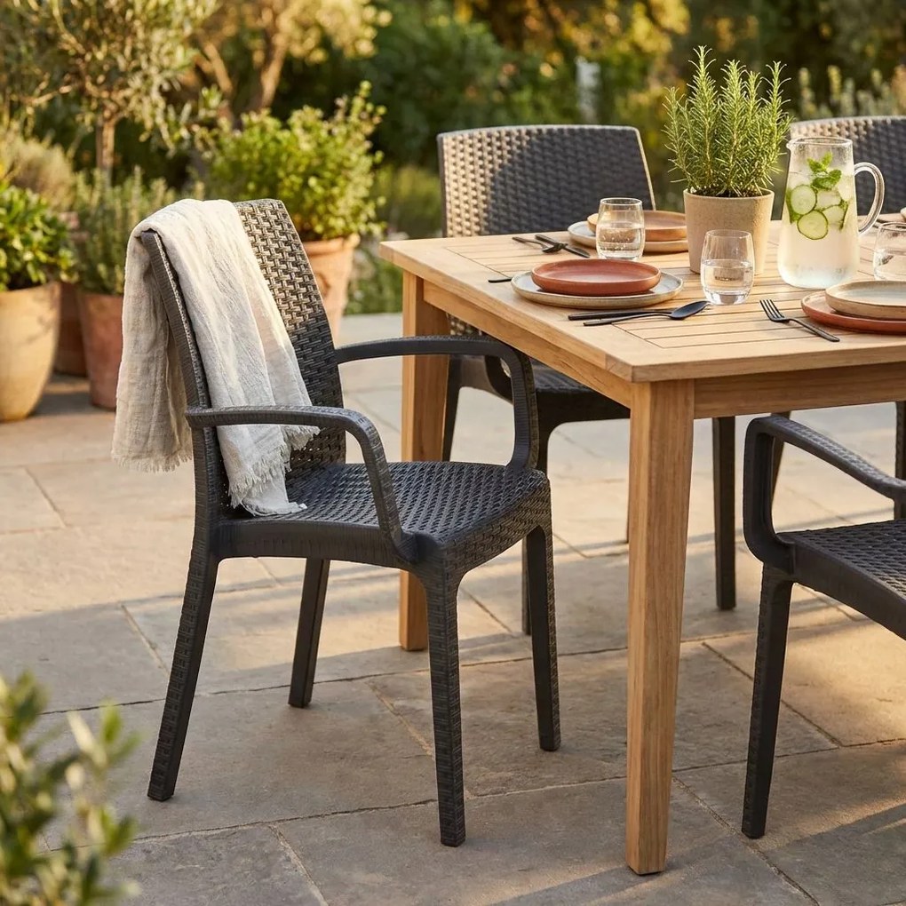 ALMA - poltrona da giardino impilabile in wicker stampato