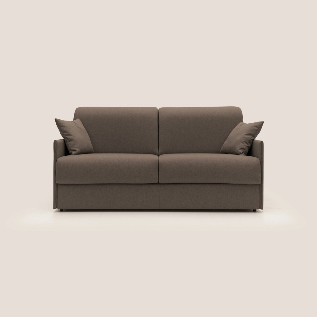 Evans Divano letto matrimoniale in tessuto impermeabile T13 marrone
