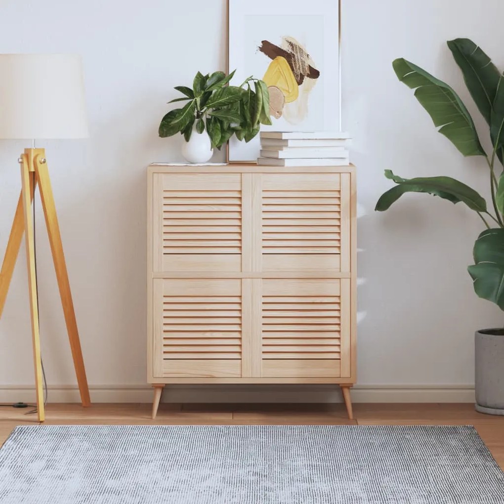 Ante Con Design A Lamelle 4 Pz 39,5x39,4 Cm İn Legno Di Pino /