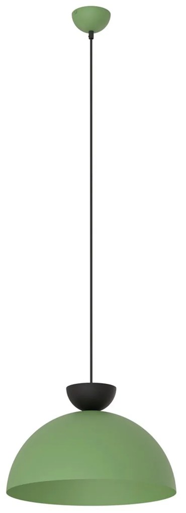 Lampadario Minimal Efesto Acciaio Nero Verde 1 Luce Gx53