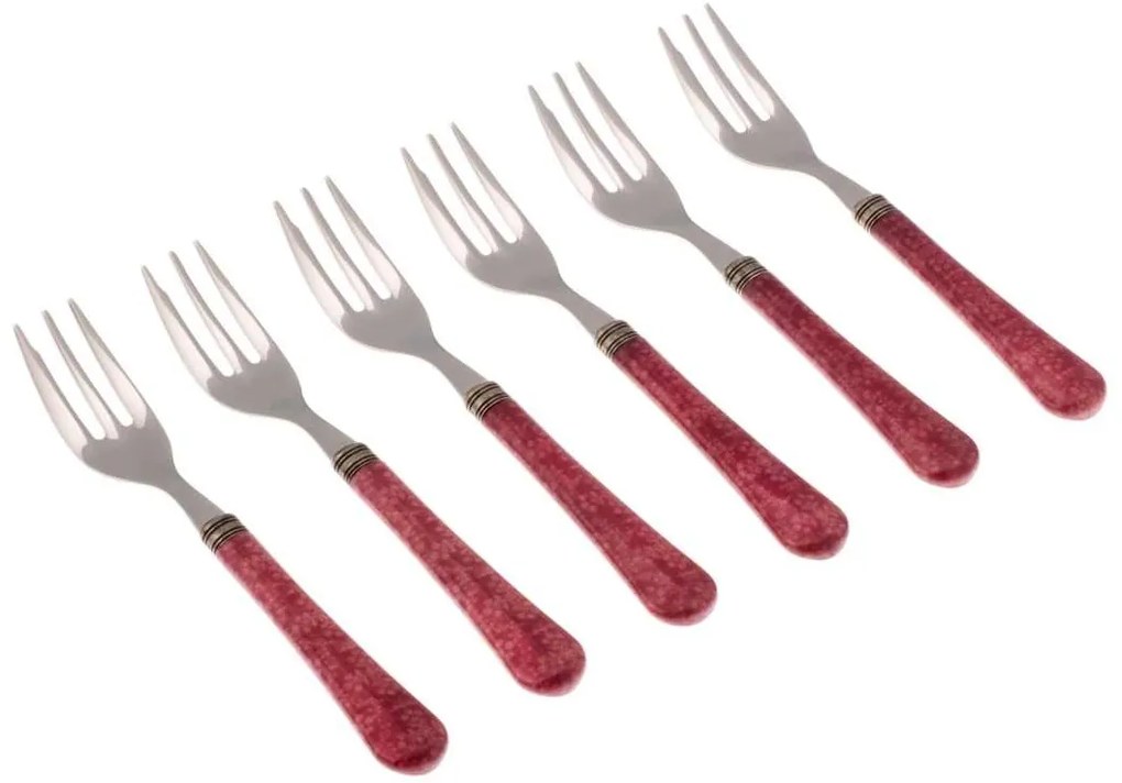 Set 6 Pz Forchette da Dolce - Posate Particolari Boston in Stile