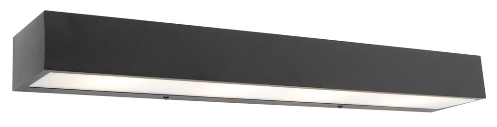 Applique da parete allungata di design nera 60 cm - Houx