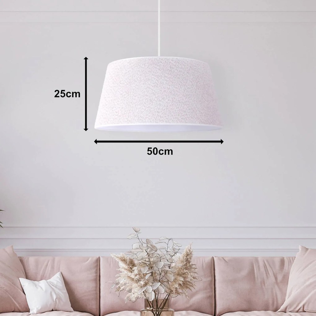 Lampada a sospensione Euluna Boucle, tessuto ecru, Ø 50 cm, 1 luce