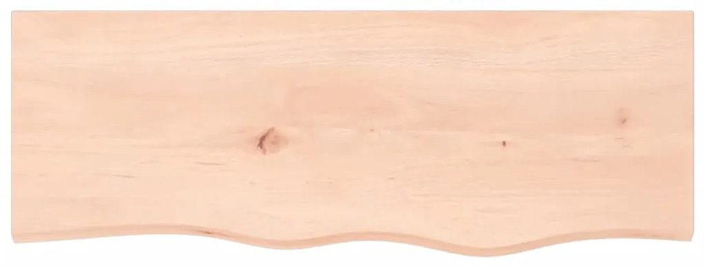 Ripiano a parete 80x30x2 cm legno massello rovere non trattato