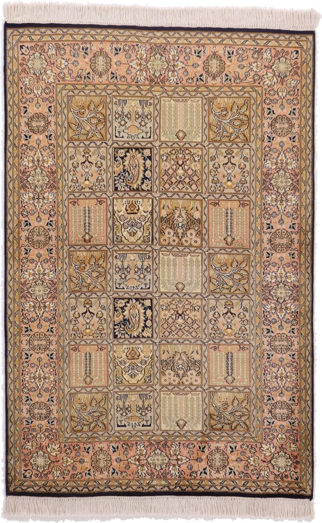 Cashmere Silk Tappeto orientale 150 x 100 (Indian) Annodato A Mano
