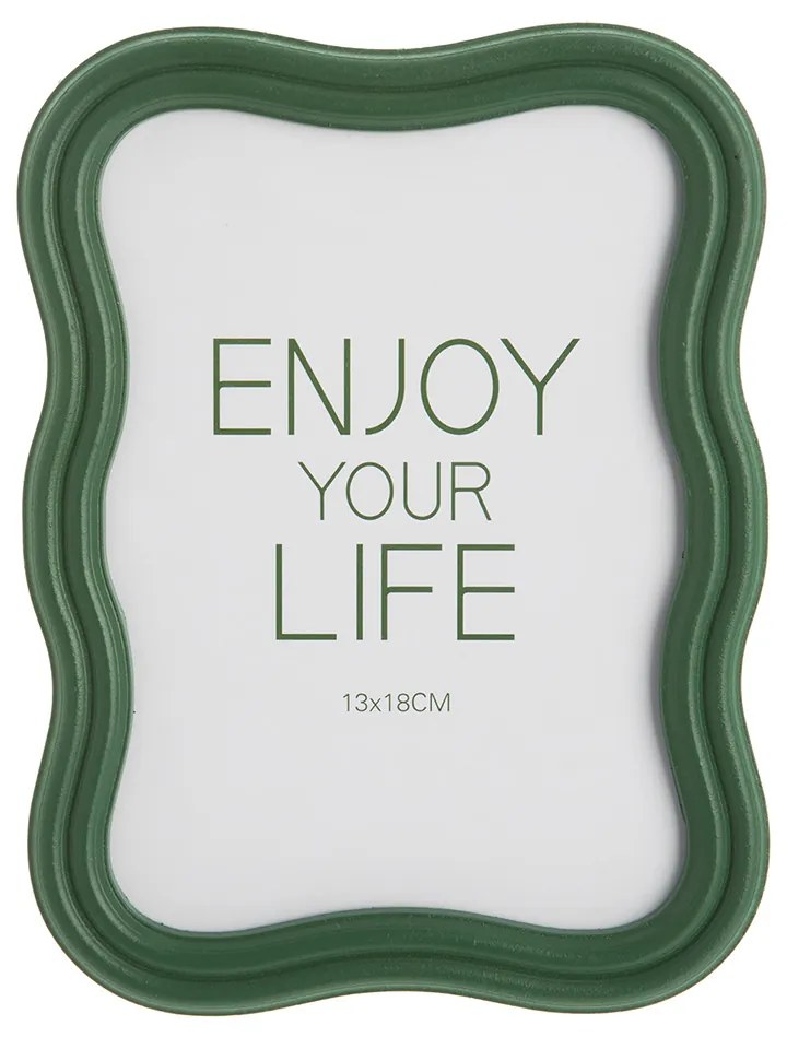 Portafoto 13x18 cm ondulato Enjoy Life verde