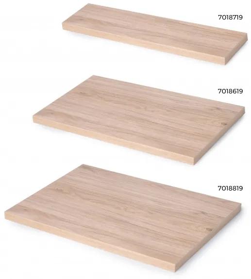 Piano d'appoggio finitura rovere per tavolo 60x20 cm in legno