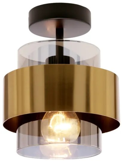 Lampadario a plafone SPIEGA 1xE27/60W/230V oro/nero