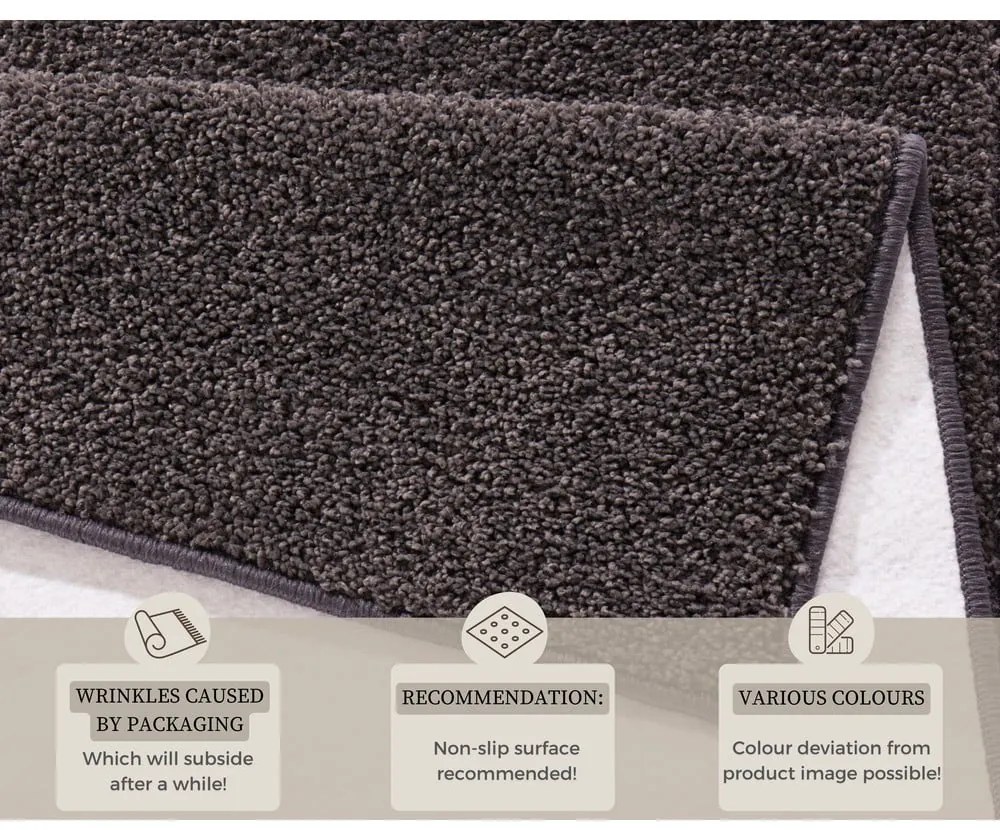 Tappeto grigio antracite , 80 x 150 cm Pure - Hanse Home