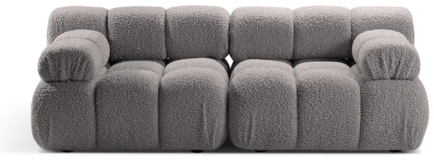 Divano componibile grigio chiaro in tessuto bouclé 188 cm Bellis - Micadoni Home