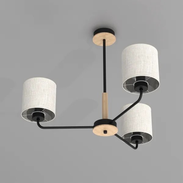 Lampadario a sospensione con supporto rigido ATLANTA 3xE27/60W/230V