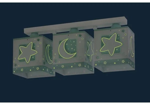 Dalber D-63233NH - Plafoniera per bambini MOONLIGHT 3xE27/60W/230V