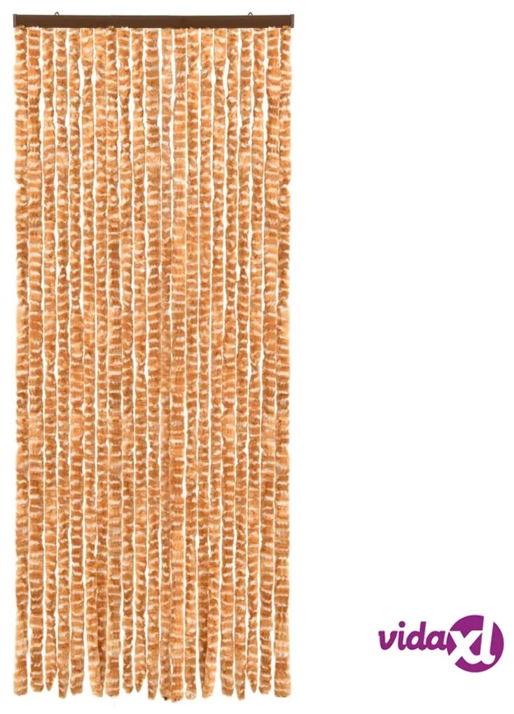 vidaXL Zanzariera Ocra e Bianco 56x185 cm Ciniglia
