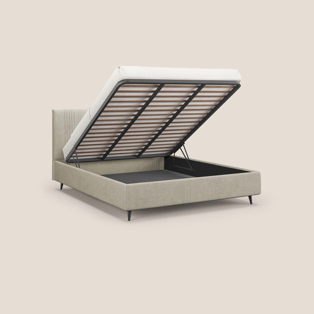Yvonne letto contenitore in morbido tessuto impermeabile T02 panna