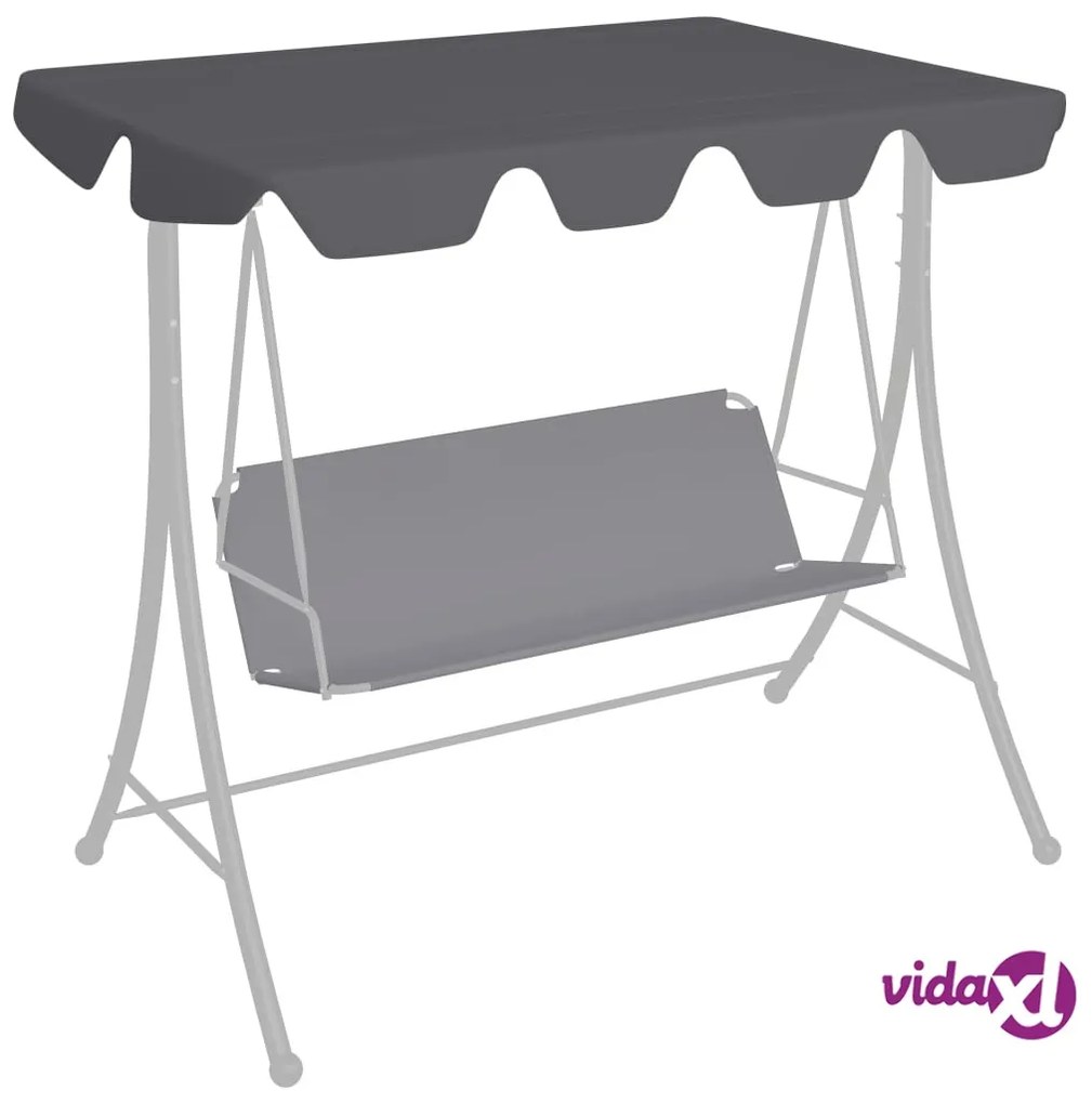 vidaXL Baldacchino per Dondolo Giardino Antracite 188/168x110/145cm