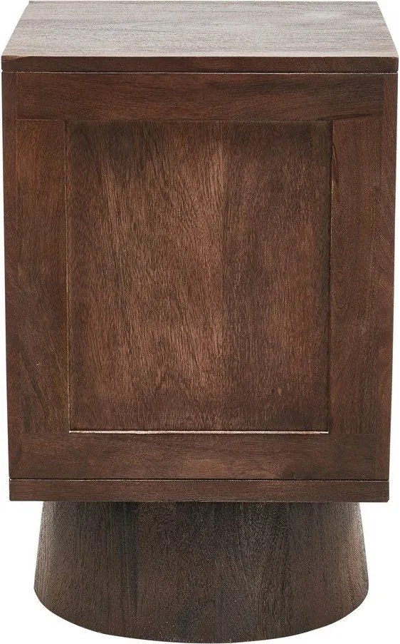 Comodino marrone scuro in mango massiccio Crumble – WOOOD