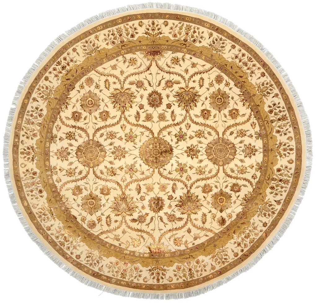 Tabriz Tappeto orientale 300 x 300 Beige (Indian) Annodato A Mano