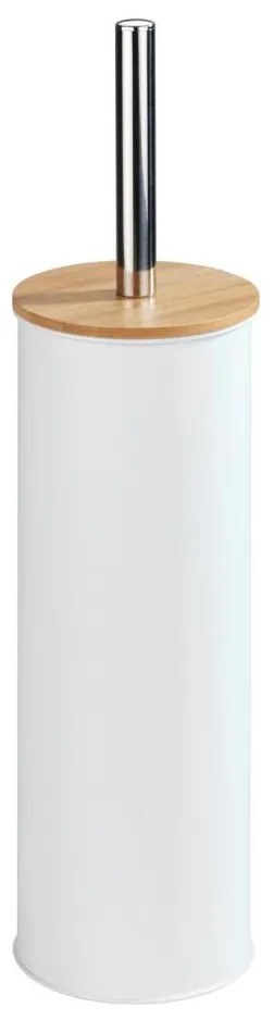 WENKO 24393100 - Scopino WC TORTONA 9,5x38,5 cm bianco/marrone