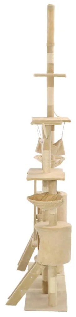 Albero per gatti con tiragraffi in sisal 230-250 cm beige